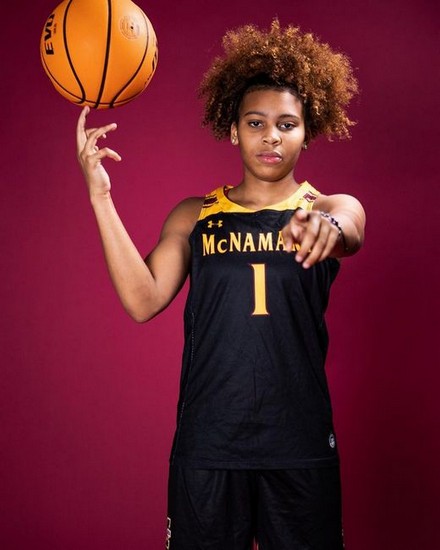 Maddy McDaniel in Bishop McNamara High School Uniform